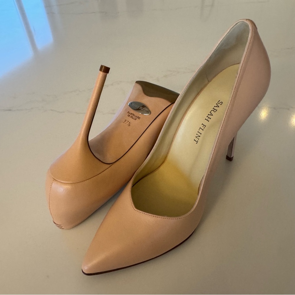 Sarah Flint Perfect Pump 100 Sand 37.5 NWOT - Picture 6 of 11